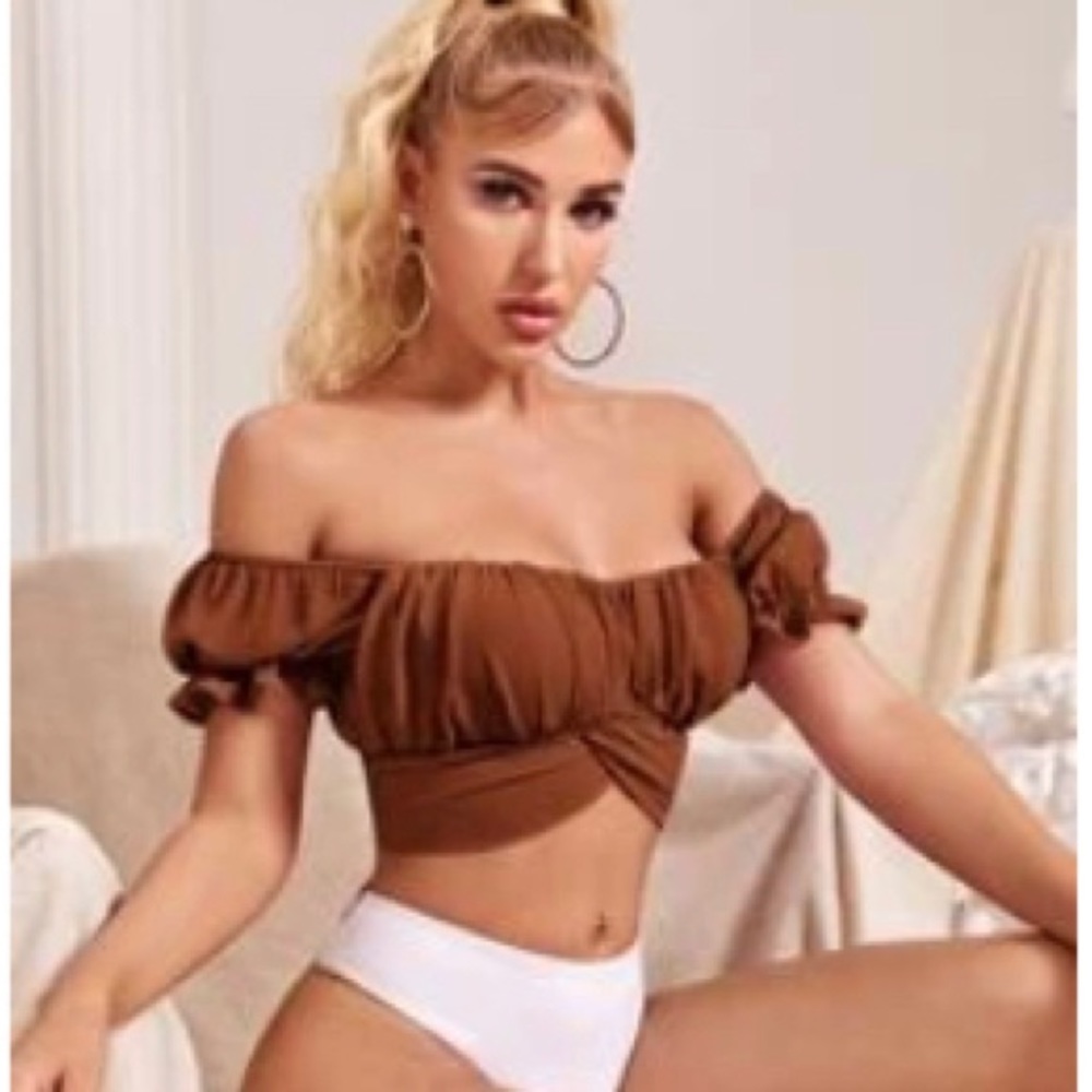 Off the shoulder crop top